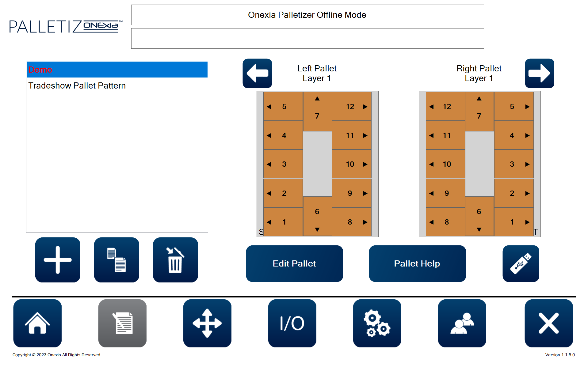 PalletizCRX Positions